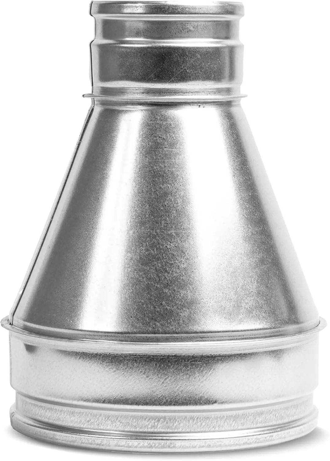 

Переходник/редуктор для воздуховодов из оцинкованной стали 8-4 дюйма - круглый адаптер для вентиляционных труб систем ОВКВ и сушилок