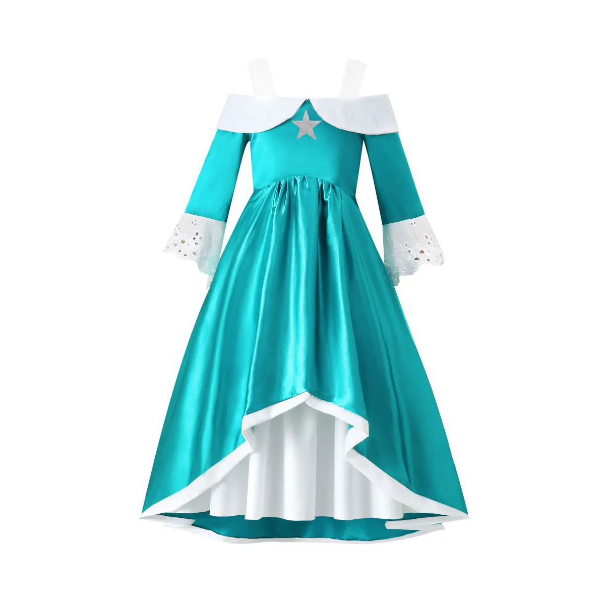 Girls Luxury Princess Dress Kids Role Play Peach Costume Plumber Partner Adventure Halloween Party Galaxy Movie Cosplay Outfit