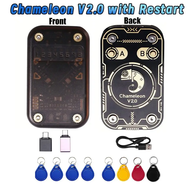 【PROMOTION】 Caméléon V2.0 RFID lecteur de puce intelligent émulateur NFC duplicateur + 4XUID/CUID porte-clés 125Khz 13.56Mhz décodage de carte