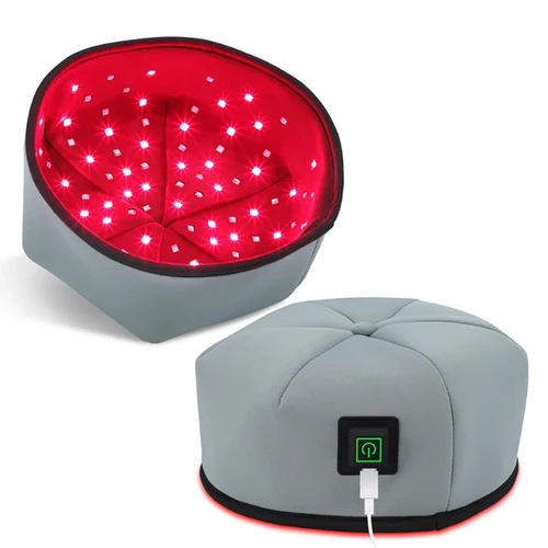 Dispositivo de terapia de luz roja, sombrero para el crecimiento del cabello cerca de infrarrojos, casco LED, gorro de tratamiento, relajación de la cabeza, previene la pérdida, alivio del cuero cabelludo