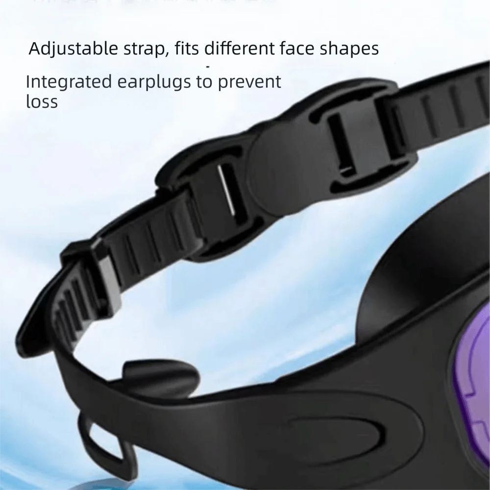 Uv Protection Adult Swimming Glasses Anti-Fog Coated Lens Large Frame Swim Eyewear Waterproof Leak-Proof