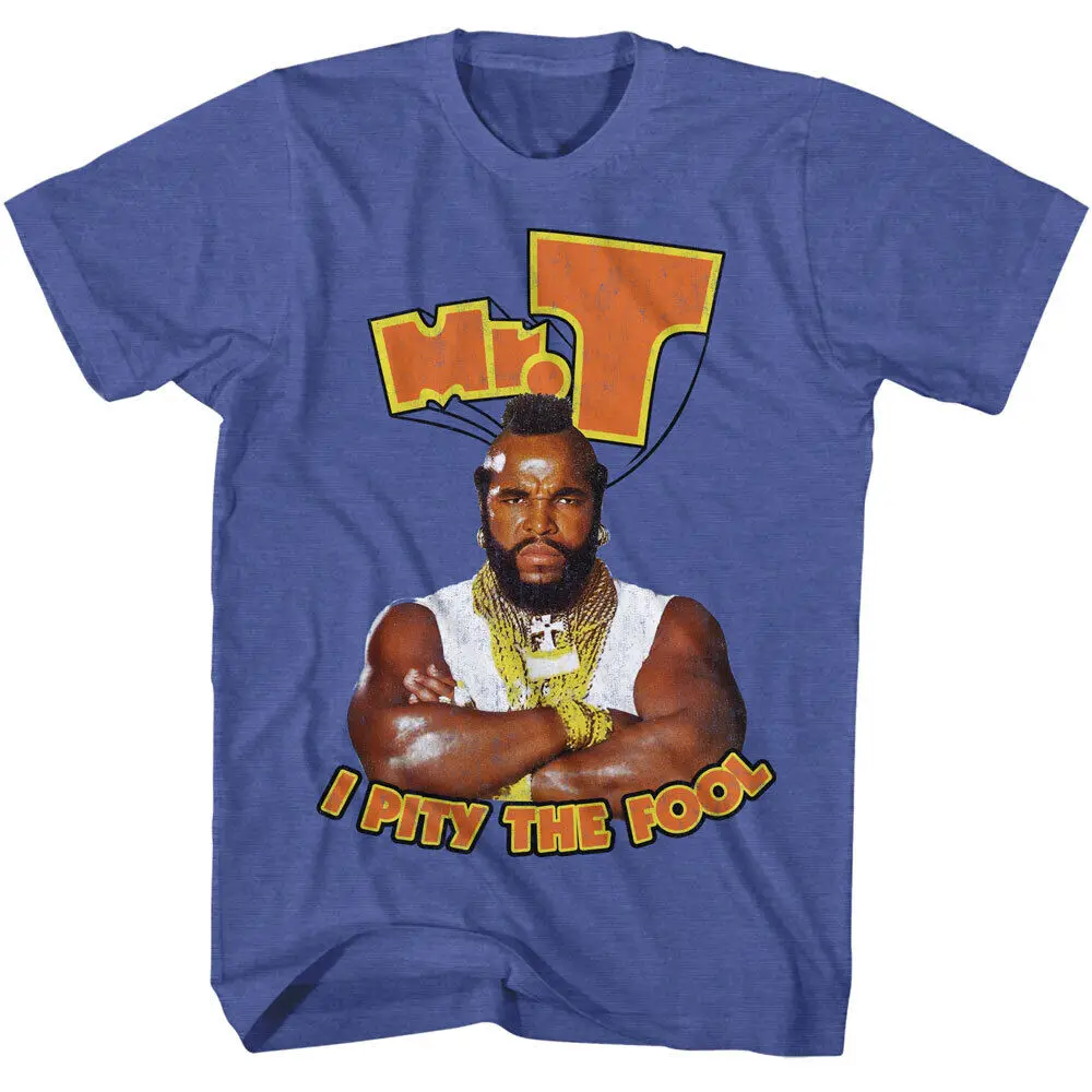 Mr T I Pity The Fool Yellow Outine Logo Men's Shirt A Team B Baracus