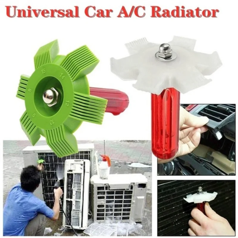 Universal Car A/C Radiator Condenser Fin Repair Comb Cooler Air Conditioner Straightener Cleaning Tools for Auto Cooling System