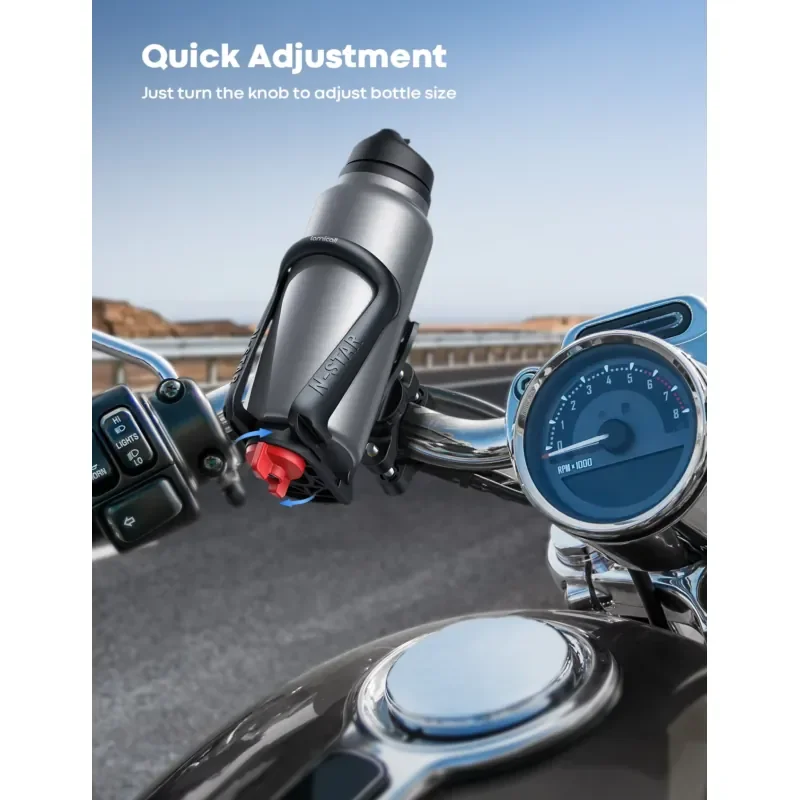 BCSW01 Waterproof Plastic Bike Water Bottle Holder Non-slip Rubber Clamp Drink Cup Mount for Bicycle Handlebar