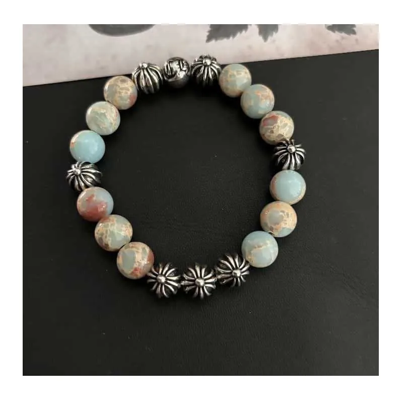 

Popular Trendy Personalized Fashion Versatile Hipster Tiger Eye Stone Obsidian Style Big Tongue Accessories Men's and Women's Br