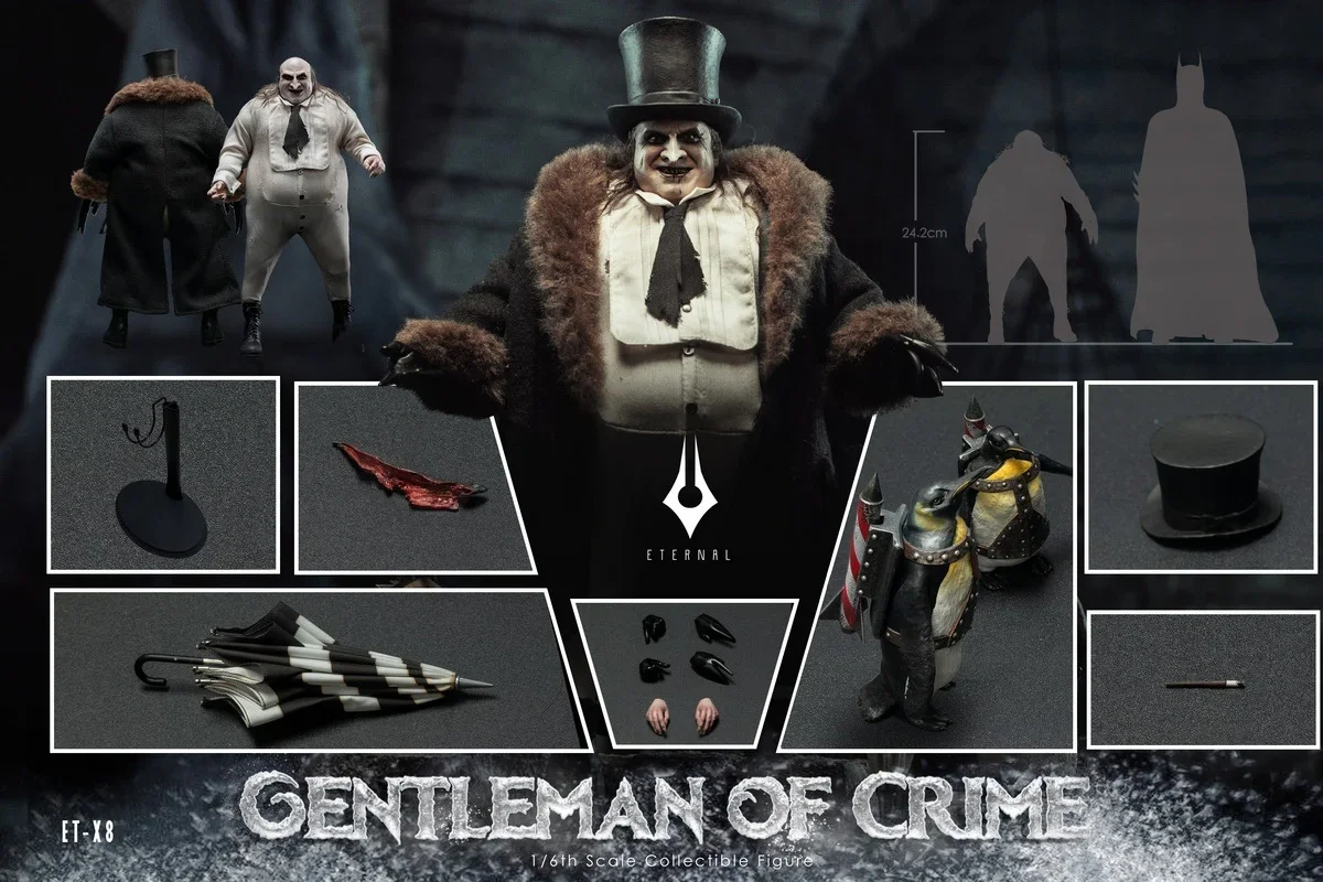 Eternal Toy Etx8 1/6 Movie Characters Gotham Gentleman Of Crime Penguin Jazz Full Set Model 12inch Action Figure Best Art