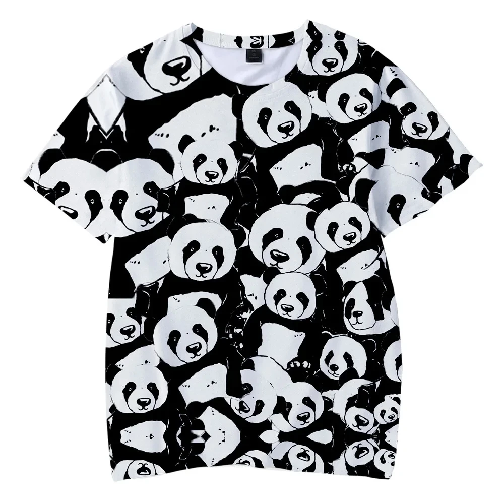 Kawaii Panda T-shirt 3D Print Short Sleeve O-neck Tees Casual Boys/Girls T shirt Oversized Vintage Unisex clothing