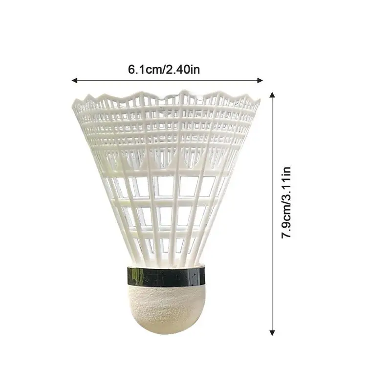 Volants de badminton en nylon coloré, grande durabilité, anti-coup, sports d'intérieur et d'extérieur, entraînement, Iking.org, 3/6 pièces