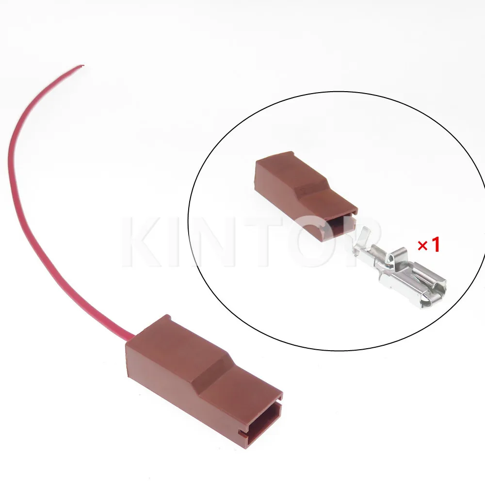 1 Set 1 Pins 171809-1 AC Assembly 6.3mm Automobile Cable Harness Plug with Terminal Car Large Current Connector