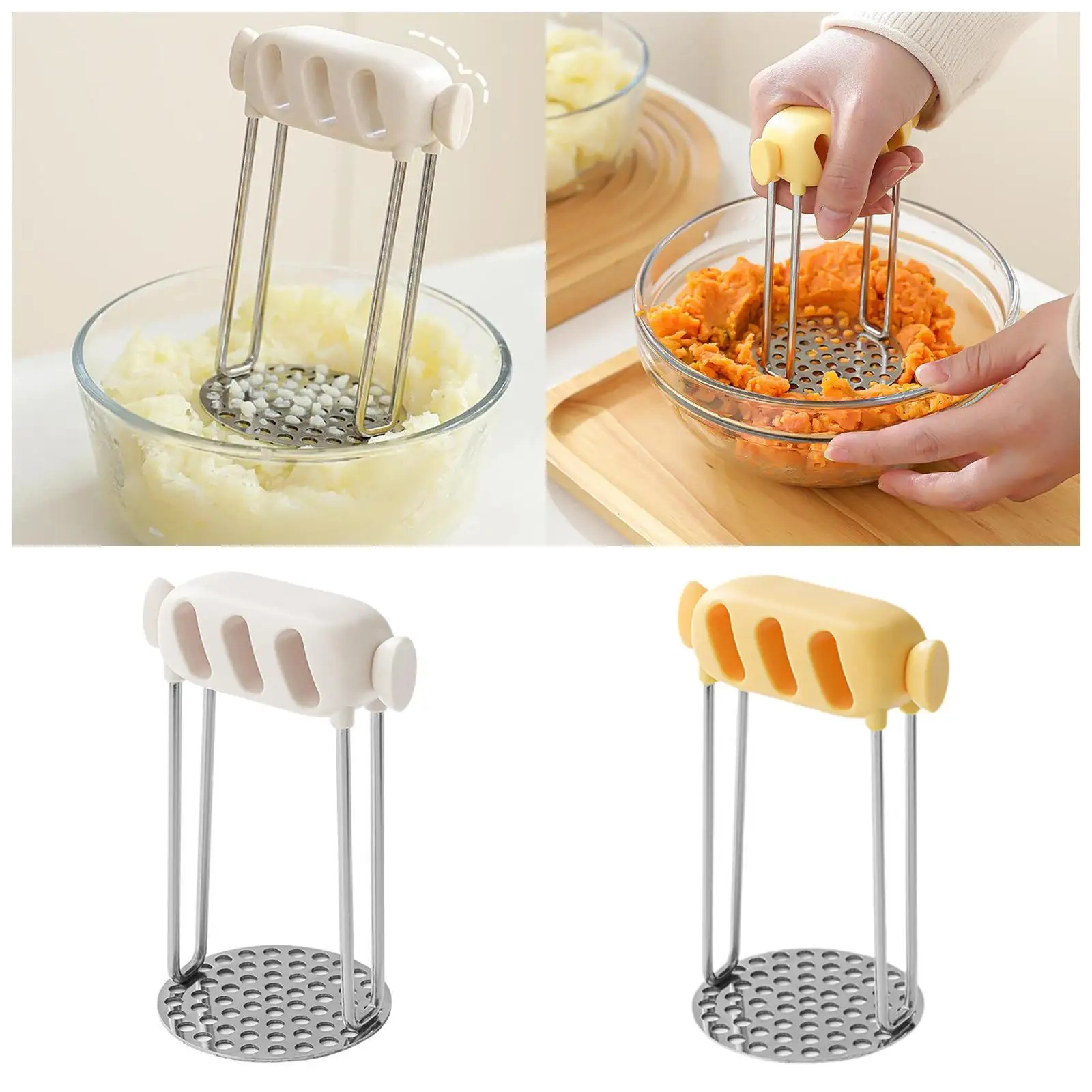 Potato Ricer Mashing Utensil Crusher Food Masher Potato Masher Potato Smasher for Vegetables Sweet Potatoes Fruits Cooking Beans