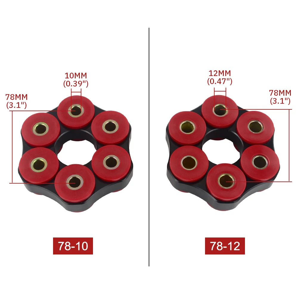 PQY - Drive Shaft Flex Disc LK=78mm/12mm or LK=78mm/10mm For BMW E30 E36 E39 E46 PQY-FDP01/02