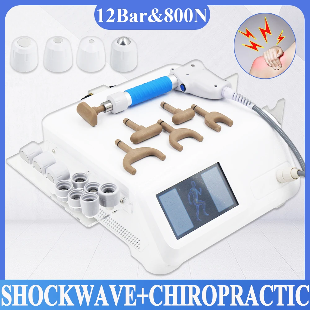 

New 2 In 1 Pneumatic Shockwave Therapeutic Instrument 12Bar For ED Treatment Chiropractic Spinal Correction Massage Relaxation