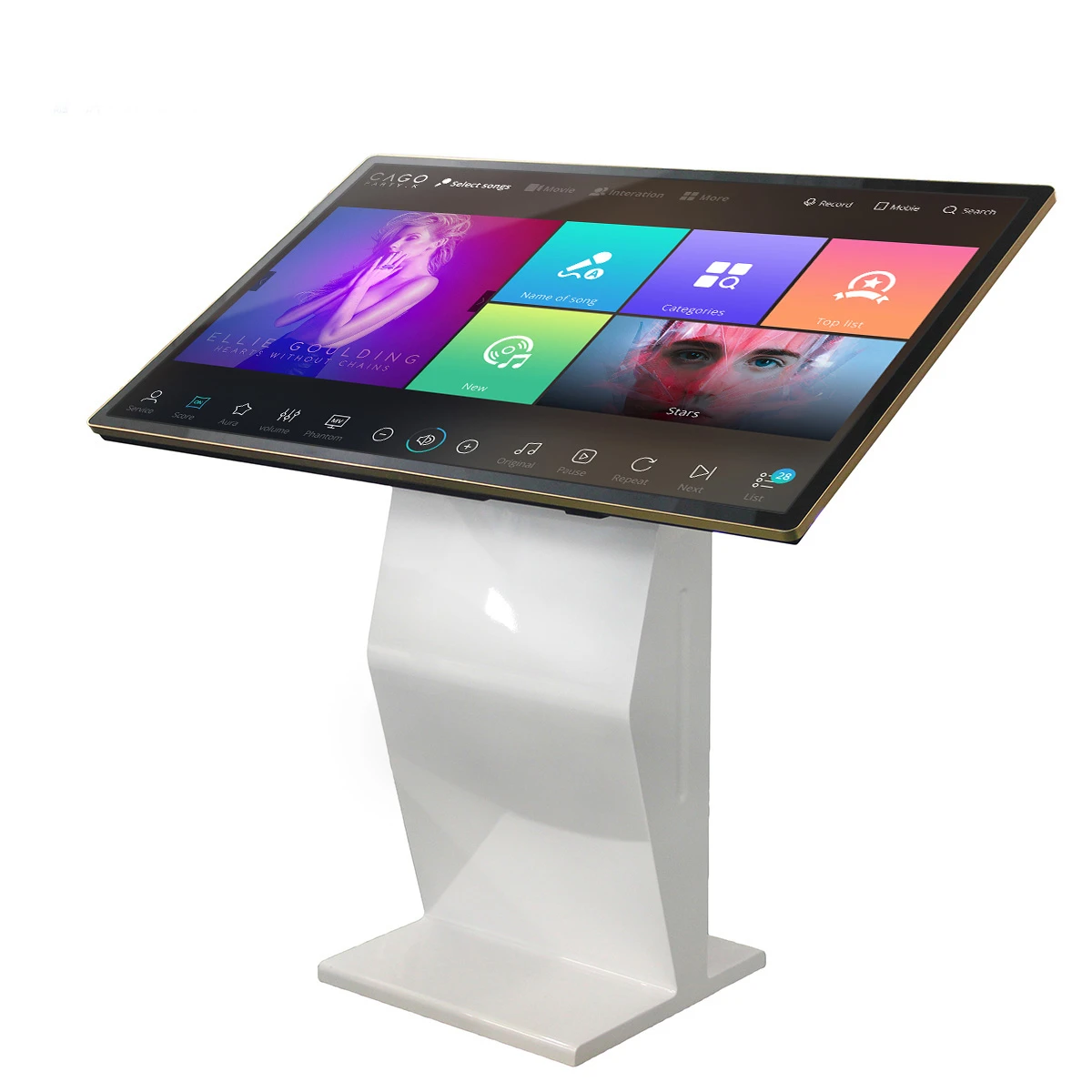 

42" Multitouch Display Point Fully Integrated Digital Signage Kiosk System With Curve Stand