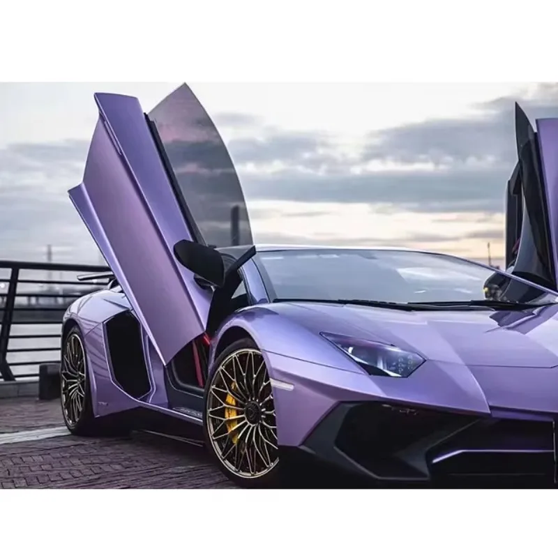 الجملة PET بولي يوريثان يلقي HD لامعة أولفيرا الأرجواني سيارة التفاف الفينيل 1.52X18M/5X60FT كامل لفة الحجم المصنع مباشرة