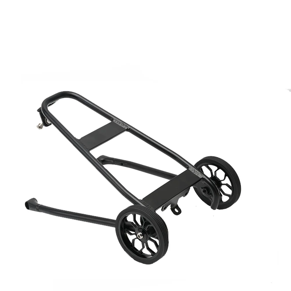 

Sturdy Folding Bike Rear Rack for 16/20 inch Bikes Aluminum Alloy Construction with Smooth Rolling Guide Wheel