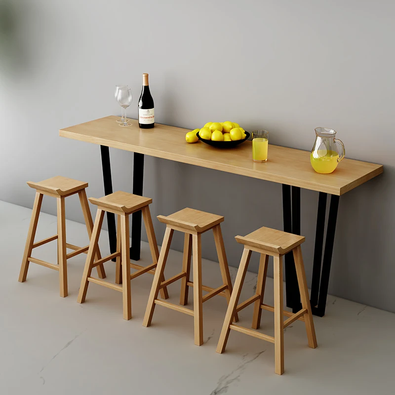 

Minimalist Cocktail Bar Table Coffee Wooden Countertop Drink Bar Counter Table Aesthetic Party Beistelltisch Home Furnitures