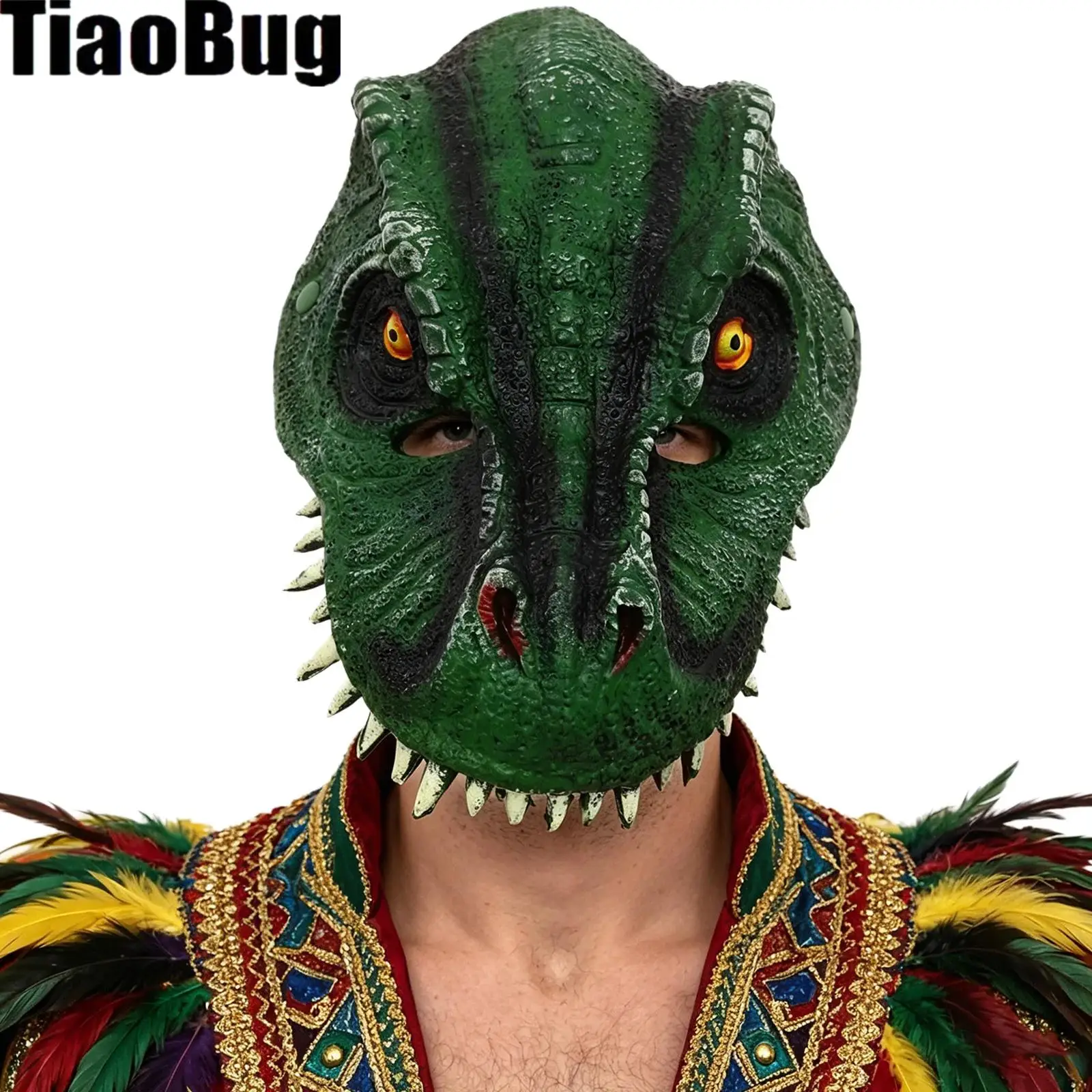 

Funny Dinosaur Mask for Adult Dino Mask Realistic Animal Head Halloween Cosplay Costume Props for Christmas Easter