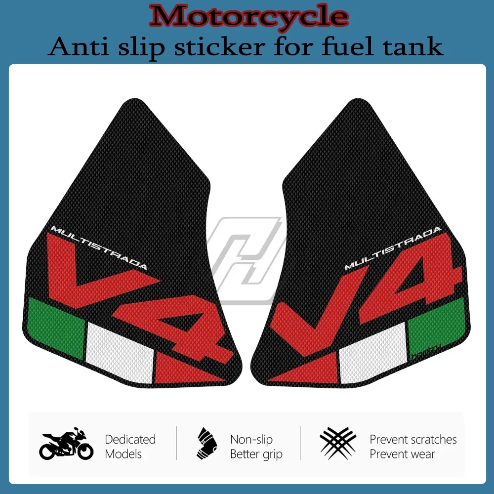 

Motorcycle Anti-slip Side Tank Pad Protection Knee Grip Mat For Ducati Multistrada V4 1100 Sport 1100S 2021-2022 sticker