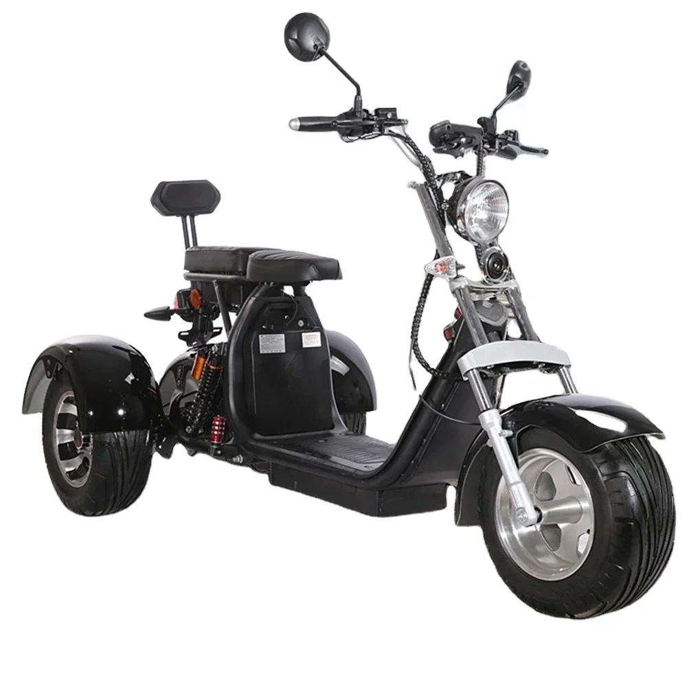 2024  fat tire citycoco 3 wheels 60V dual motor electric scooters powerful 2000w 20ah 40ah motorcycle with big seat