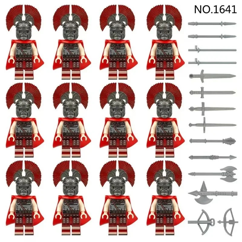 Antike römische Mittelalterritter, Bausteine, Figuren, Spielzeuge, Minifiguren, humanoide Puppen, Spielzeuge, Geburtstagsgeschenke. – Detail 22