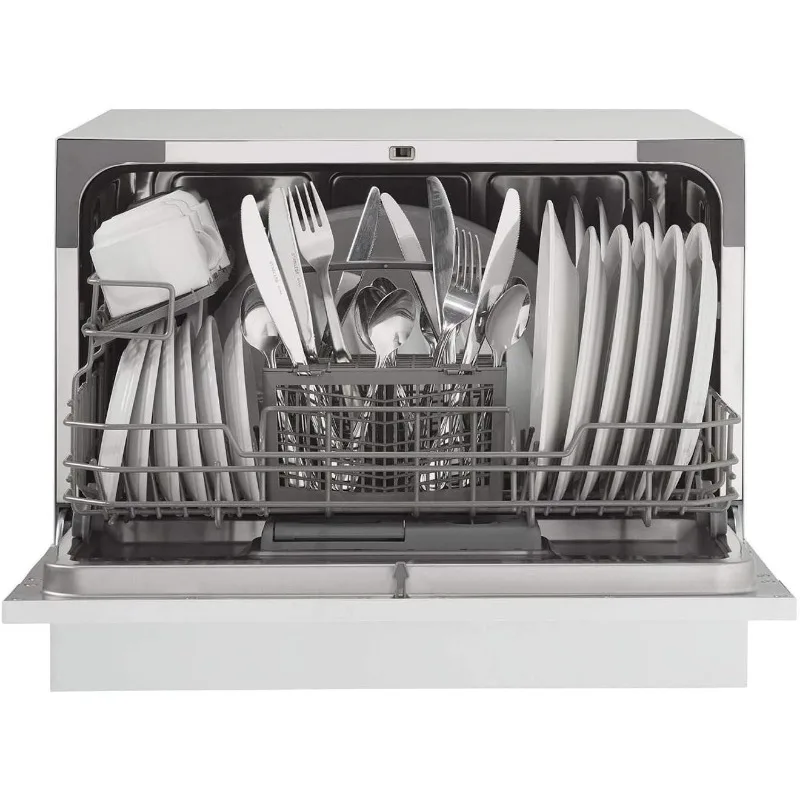 Danby DDW621WDB Countertop Dishwasher with 6 Place Settings, 6 Wash Cycles and Silverware Basket