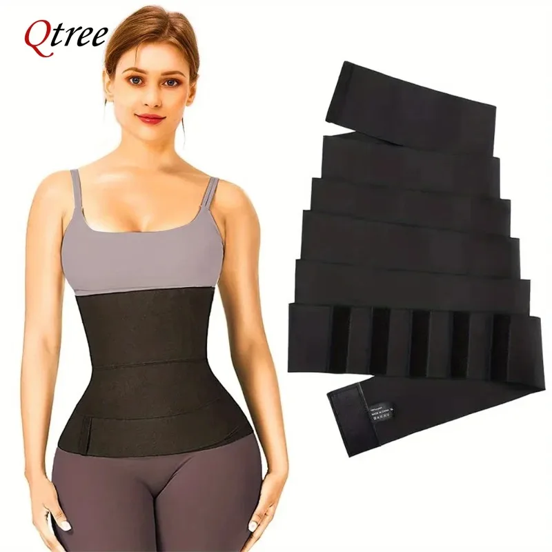 Qtree 3M-6M Waist Trainer Body Shaper Sweat Slimming Belt Shapewear Women Wrapssports And Fitness Abdominal Tightening Strap