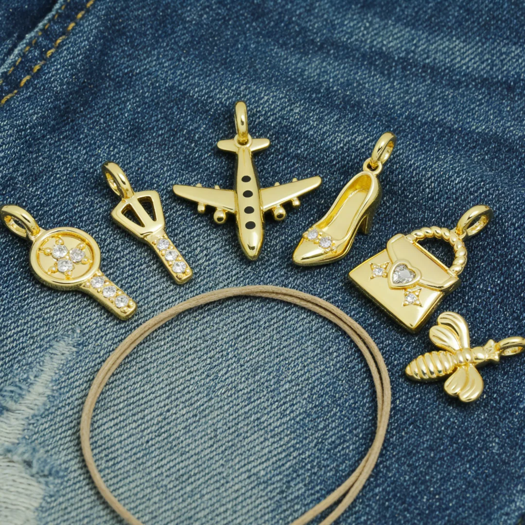 Lot de 5 pendentifs en laiton  - Tennis Bracelet Cubic avis et prix