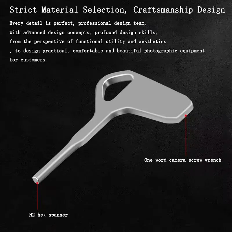 PyroGraphy 2 في 1 مفتاح ربط سداسي على شكل حرف L ومفتاح ربط بكلمة واحدة قفص كاميرا سفلي كلمة واحدة 1/4 بوصة مفتاح ربط جانبي M2.5 برغي H2Hex