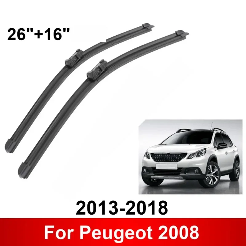 

2PCS Car Wiper For Peugeot 2008 2013-2018 Front Wiper Blades Brushes Auto Accessories 2013 2014 2015 2016 2017 2018