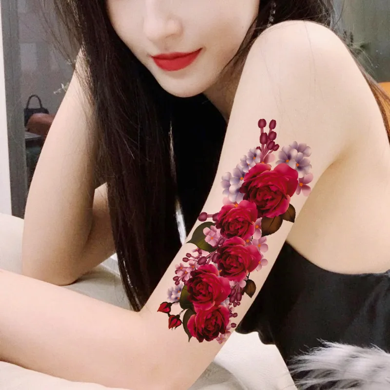 

Higan flower, waterproof tattoo sticker, flower scar, temporary tattoo sticker