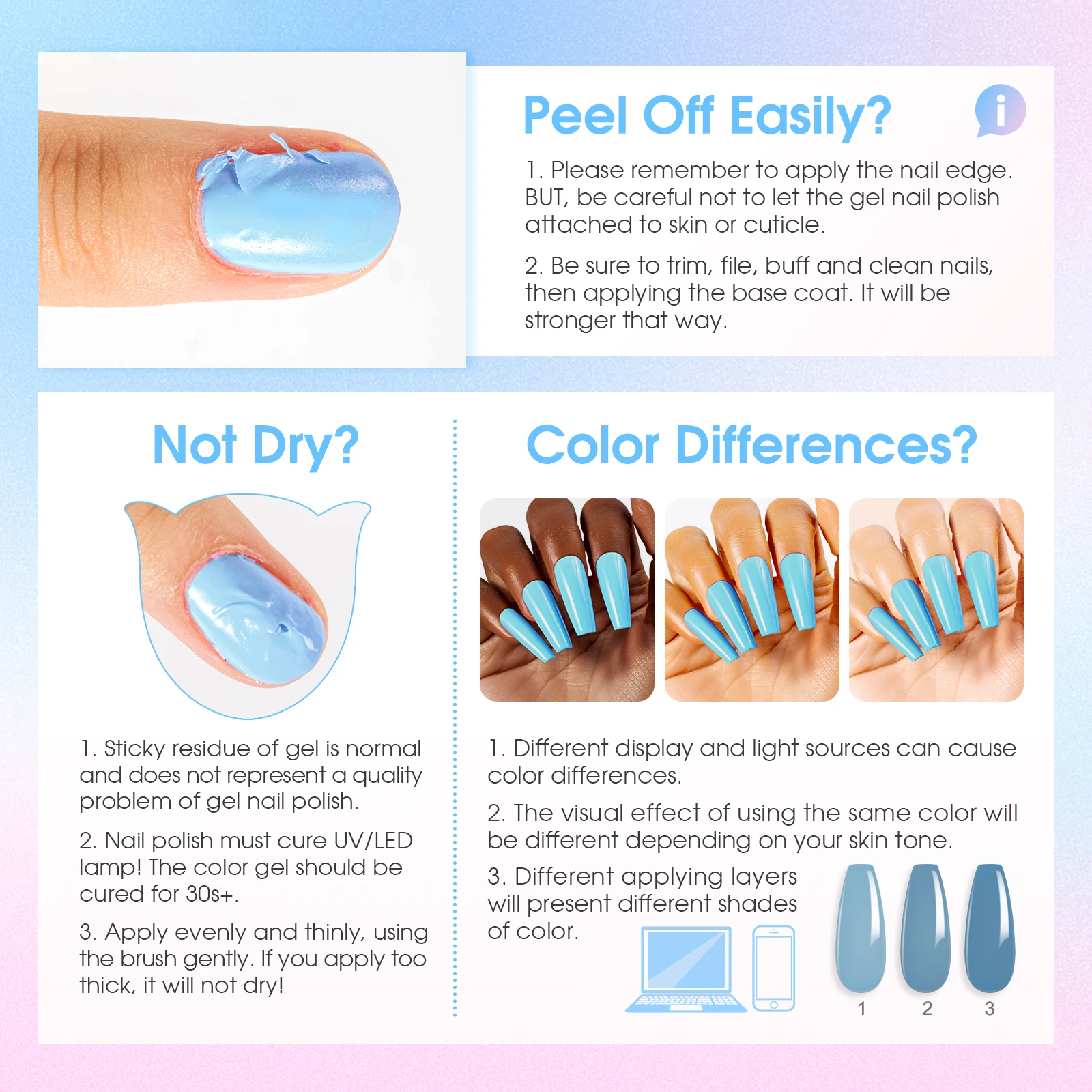 ROSALIND-Kit de esmalte de uñas de Gel, 20 colores con capa superior Base, esmalte de uñas en remojo, barnices de Gel semipermanentes híbridos, botella de vidrio