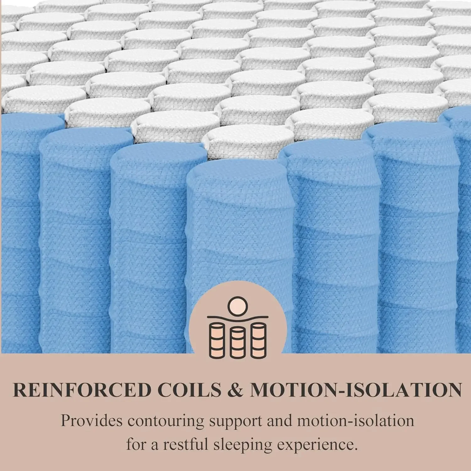 Colchão Queen de 14 polegadas - Colchão híbrido de coleção de hotel para suporte lombar extra - Colchão de pelúcia para alívio da dor e sono profundo