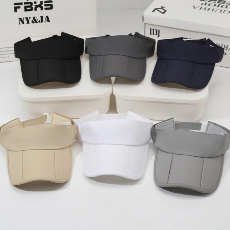 Women's Foldable Sun Visor Hat: Open-Top, Wide-Brim, UV Protection, Lightweight, Portable, Adjustable Beach and Travel Cap