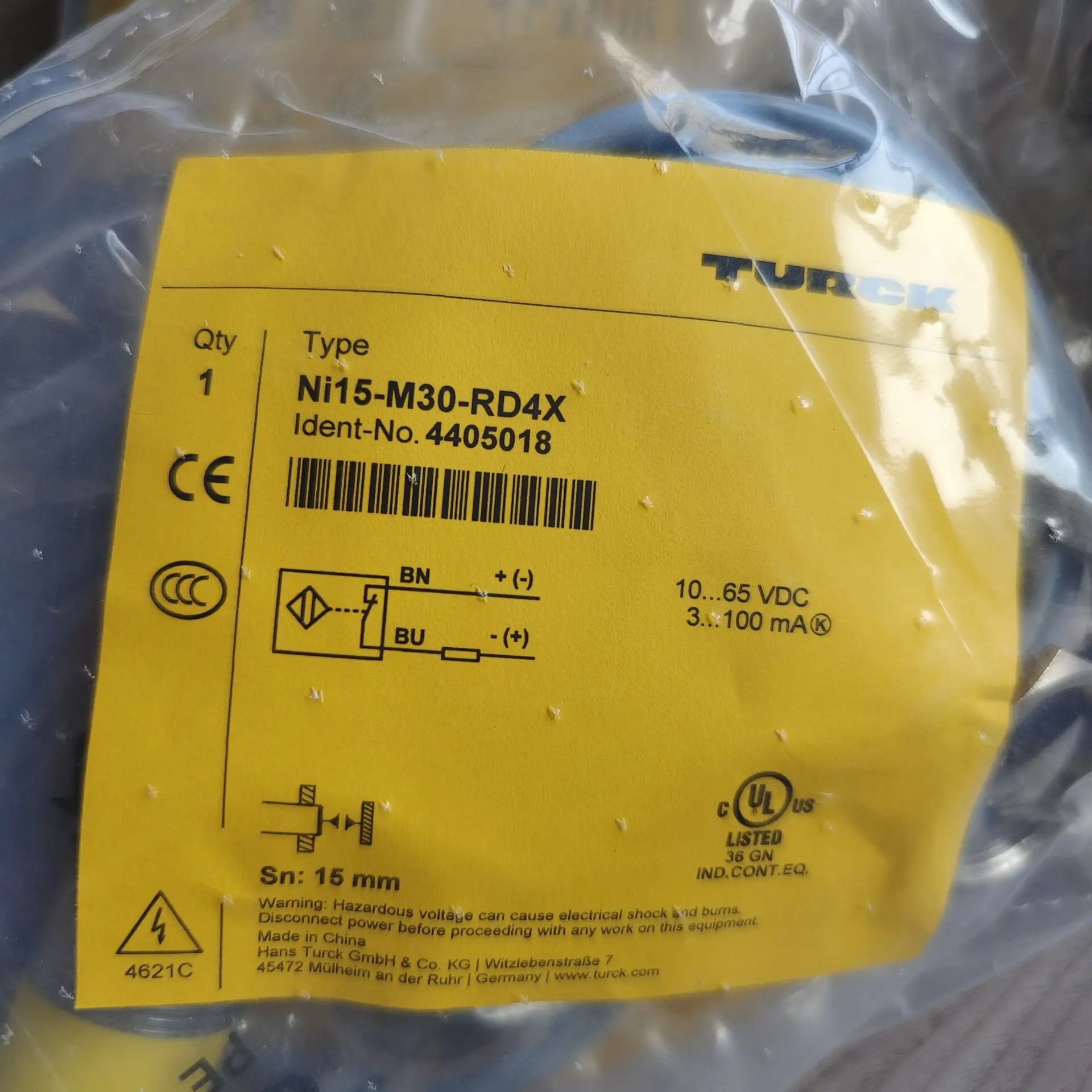Turck Sensor NI15-M30-RD4X Germany Turck Inductive Proximity Switch 4405018