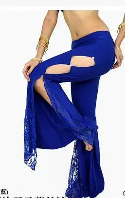 1pcs/lot woman belly dancing pants side opening lace Trousers lady performance dancing pants free