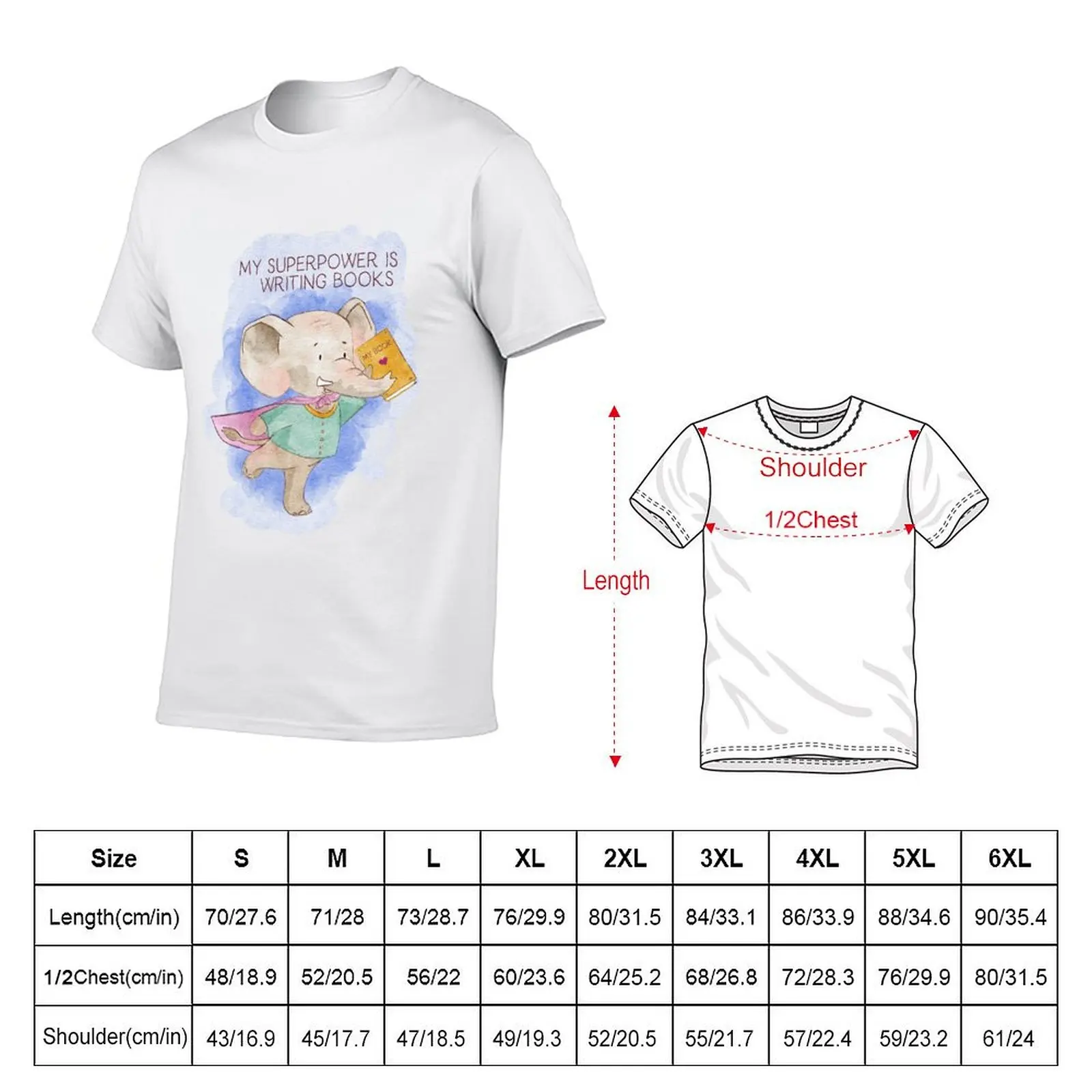 My Superpower Is Writing Books T-Shirt cotton t shirt pack man t shirt graphic T-Shirt