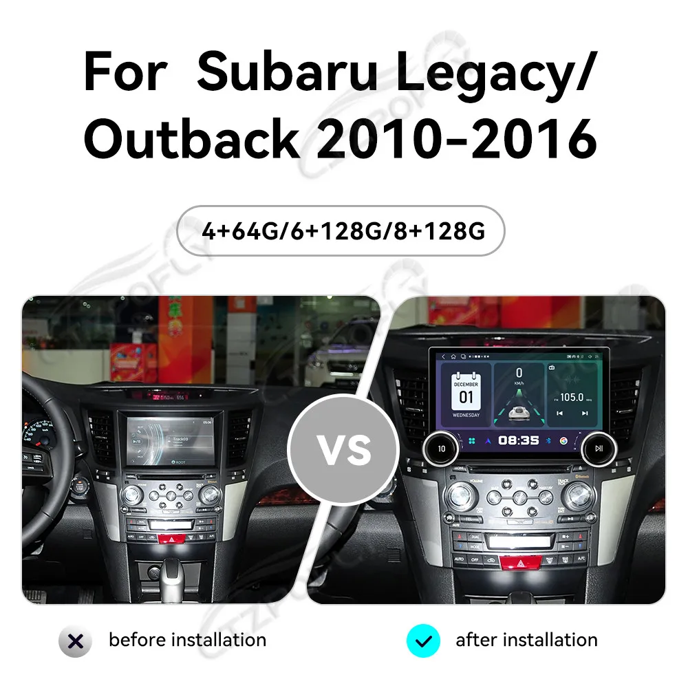 

Lizpofly Upgrade 11.5" Car Radio For Subaru Legacy & Outback 2010–2016 with Wireless Carplay&Android Auto, Touchscreen GPS Nav