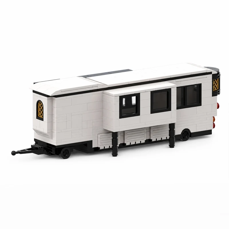 City Car Model MOC Building Bricks Trailer-Type RV Modular Technology Children Holiday Gifts Assemble Toys Suit