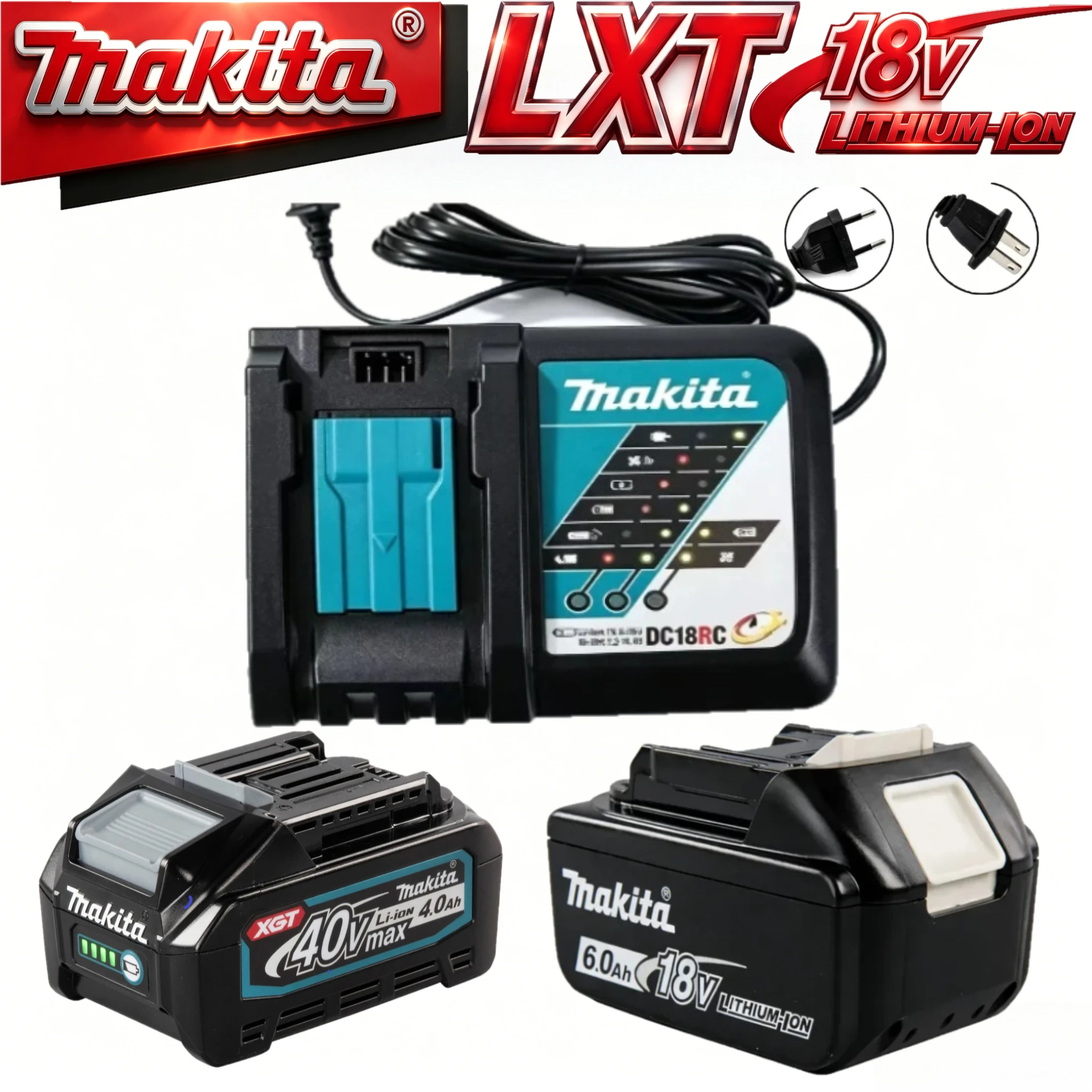 

Original Makita 18V 6.0Ah Battery BL1860B Universal Fit for BL1850B BL1840B BL1830B BL1820 BL1815 All Makita 18V LXT Tools