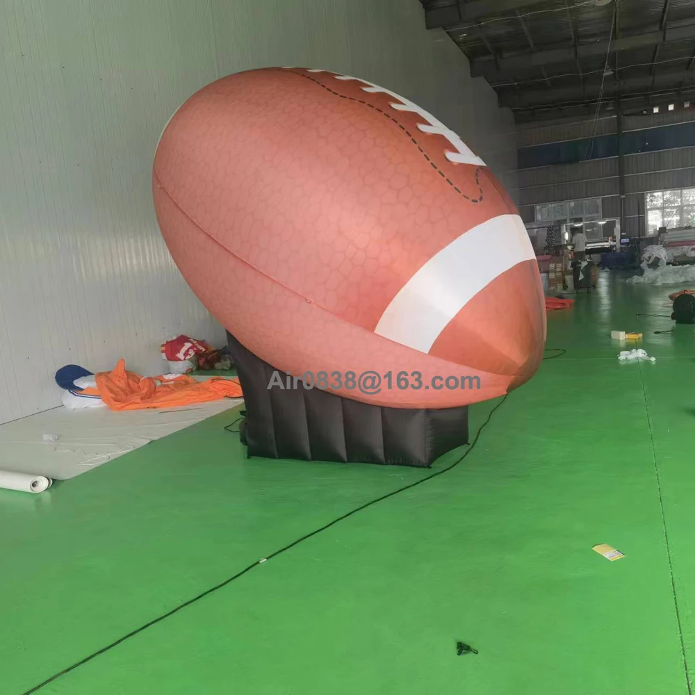 Giant 3M NFL Inflatable Rugby Football Replica Balloon Giant Inflatable Soccer Ball Model สําหรับการโฆษณา