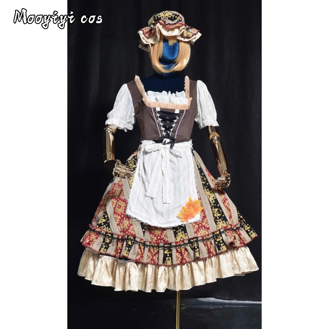 

Mooyiyi cos Aki Minoriko Cosplay costume Halloween Christmas Role Playing Party Comic Women Dress Touhou customized Project