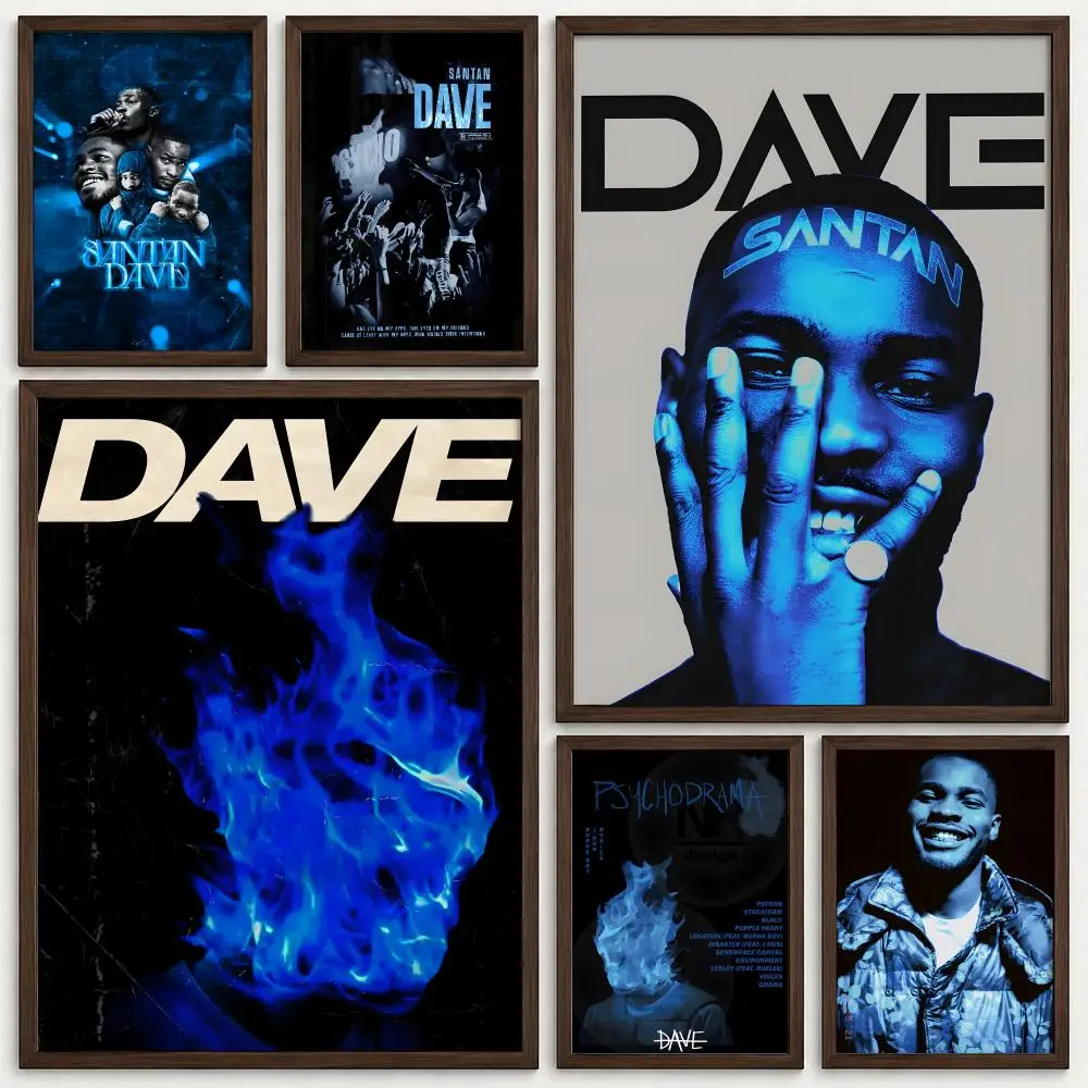 Rapper Santan Dave Poster Self‑Adhesive Waterproof PP Poster Coffee House Bar Wall Art Sticker Room Home Decor