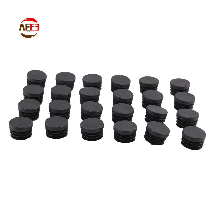 AEE3-24Pack Chair Table Legs Plug 22Mm Diameter Round Plastic Cover Thread Inserted Tube To Protect The Floor And Bumps
