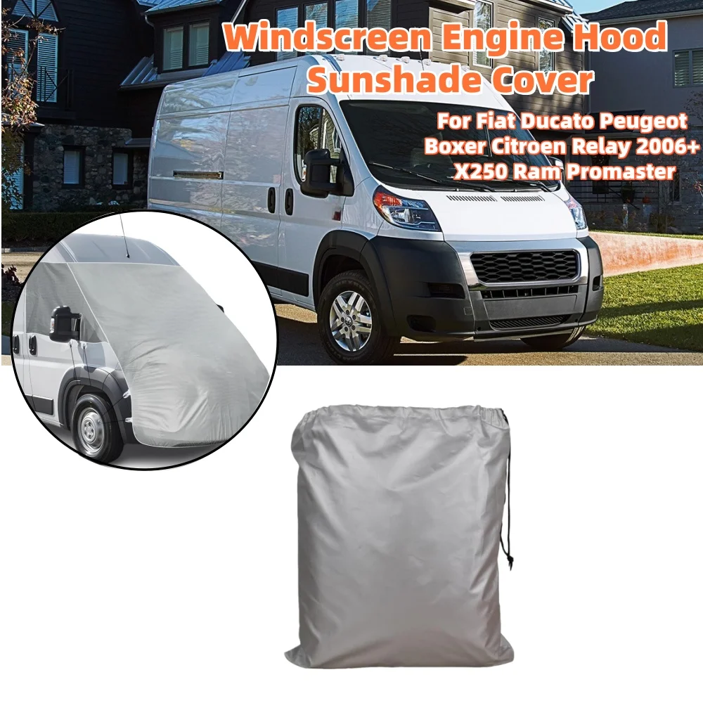 

RV Windscreen Engine Hood Cover Caravan SnowGuard Sunshade For Fiat Ducato Peugeot Boxer Citroen Relay 2006+ X250 Ram Promaster
