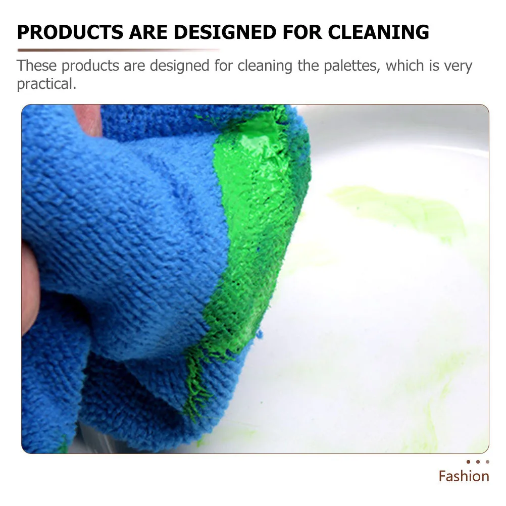 

4Pcs Mini Cotton Water Absorption Towels Small Cleaning Cloths for Palette Pigment Removal Watercolor Cleaning