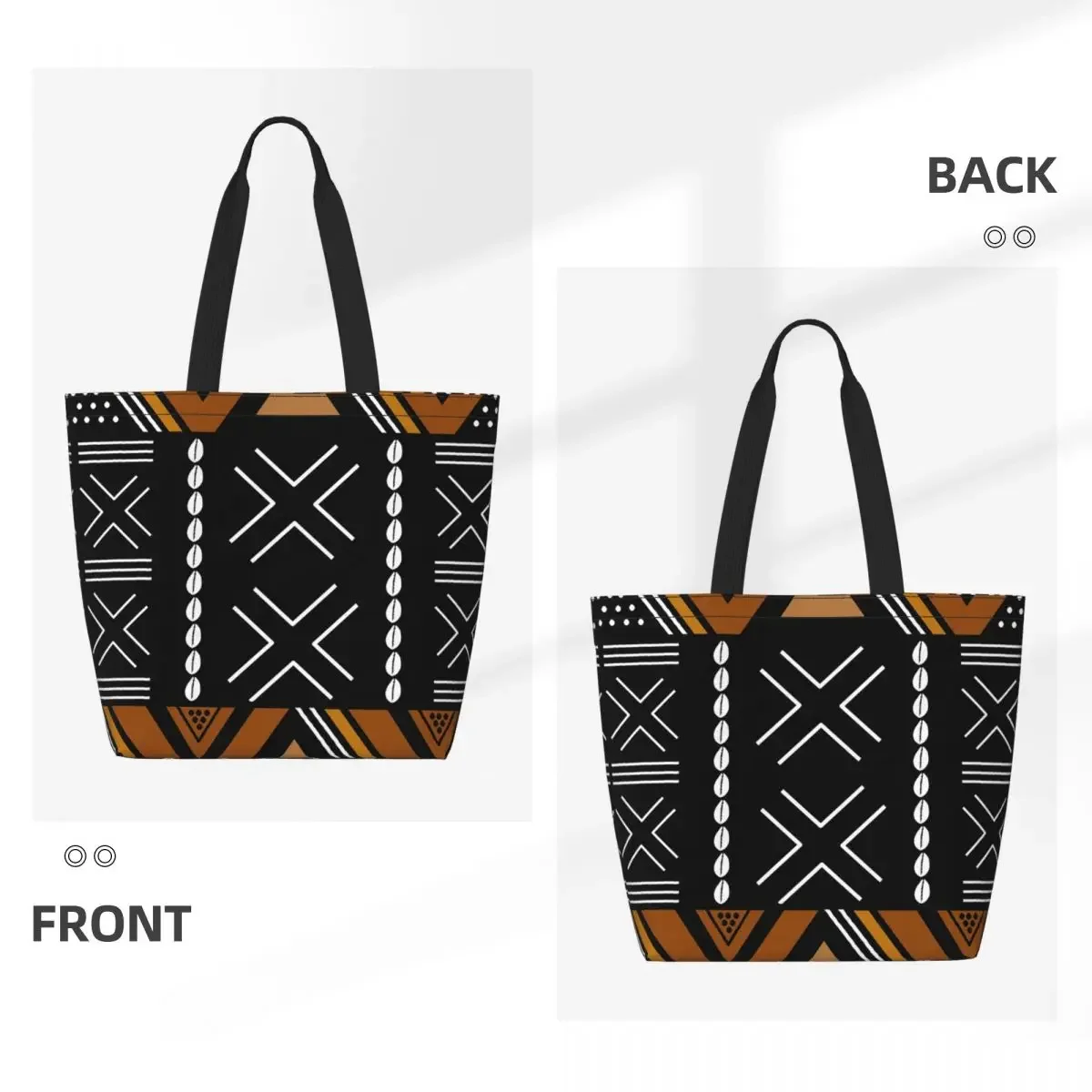 Afrikaanse Modderdoek Bogolan Ontwerp Boodschappentas Schouder Canvas Draagtas Duurzaam Tribal Geometrische Kunst Boodschappen Shopper Tassen