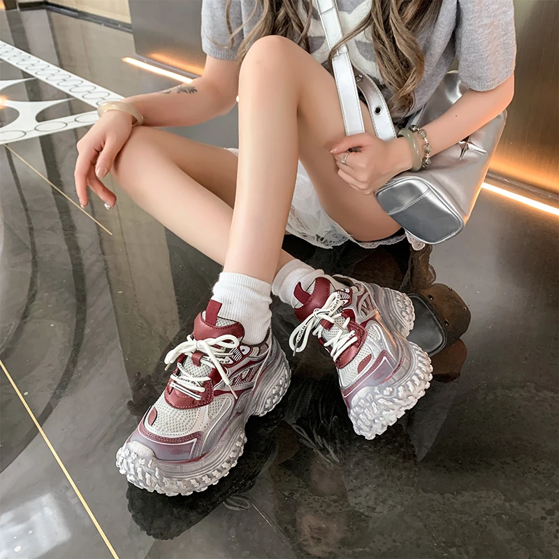 

Мужская дышащая спортивная обувь, модные повседневные кроссовки, сетчатые дышащие кроссовки, увеличенные массивные кроссовки, модная трендовая пара