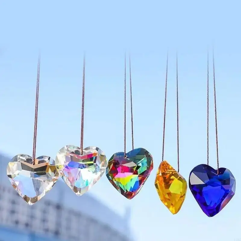  Love Heart Crystal Sun Catcher Hanging Ornaments For Indoor and Theme Event Decors