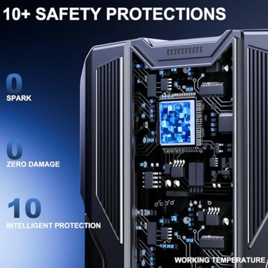 سيارة الانتقال كاتب مع ضاغط الهواء 26800 مللي أمبير بطارية معززة حزمة و 150PSI منفاخ الإطارات للسيارات SUV شاحنة 4000A الذروة 12 فولت J