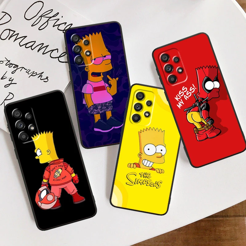 

The Simpson Boys For Samsung A53 A52 A33 A32 A51 A71 A21S A13 A73 A50 A22 A23 A03 A72 A54 A12 5G Black TPU Phone Case